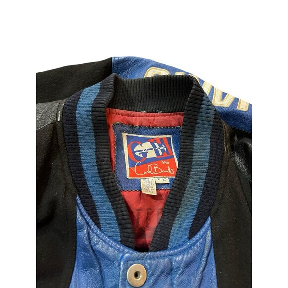 G-III Sports Carl Banks XL New York Giants Leather Quarterback Varsity Jacket VT - Picture 14 of 15
